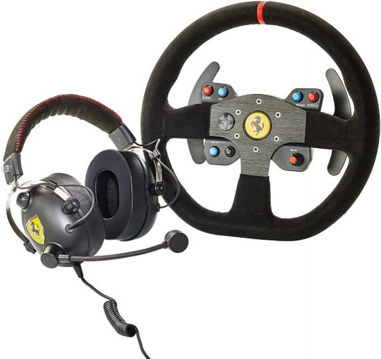 Thrustmaster Race Kit Ferrari 599xx Evo Edition Alcantara - Racestuur addon - met Gaming Headset - voor PC, PS4, PS5, Xbox van Thrustmaster