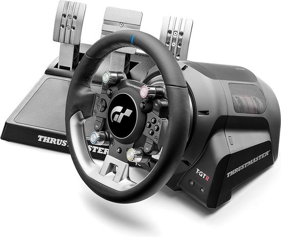 Thrustmaster T-GT II - Racestuur met 3 Pedalen - PC- Officiële PlayStation 4, 5 en Gran Turismo licentie van Thrustmaster