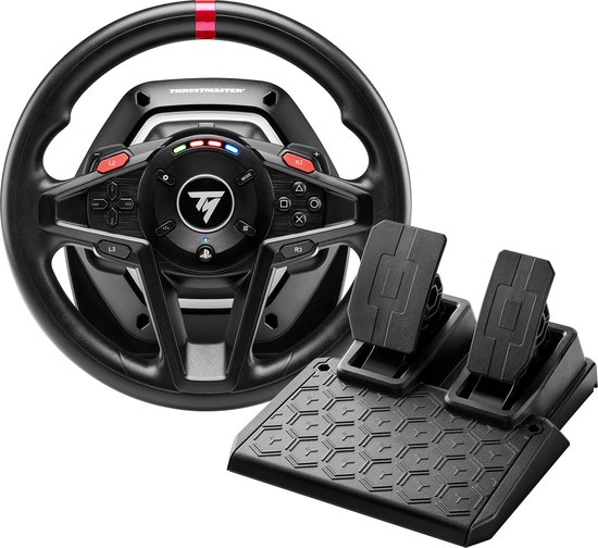 Thrustmaster T128 Force Feedback - Racestuur met pedalen - PlayStation 5 & PlayStation 4 & PC van Thrustmaster