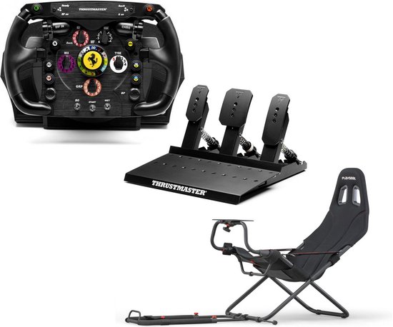 Thrustmaster T300 + F1 Add-On + Raceline Pedals III + Playseat Challenge ActiFit – Compleet SimRacing Pakket voor Serieuze Racers - PS5 - PS4 - PC van Thrustmaster