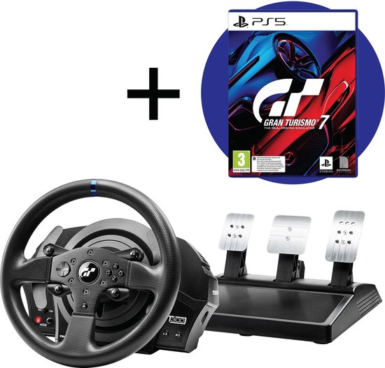 Thrustmaster T300 RS GT Racestuur + Gran Turismo 7 (PS5) - Bundel van Merkloos