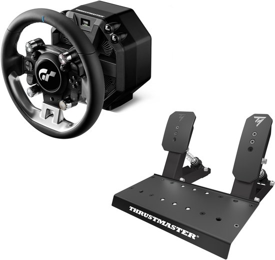 Thrustmaster T598 Servo Base + GT Wheel Add-On + Raceline Pedals LTE - Direct Axial Force Feedback Sim Racing Bundle - PS5 - PS4 - PC
