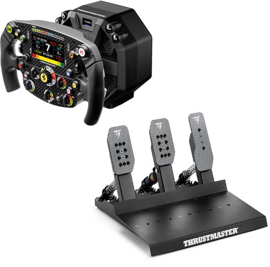 Thrustmaster T598 Servo Base + SF25 + Raceline Pedals III LC Bundle – Direct Drive Sim Racing Set - PC - PS4 - PS5