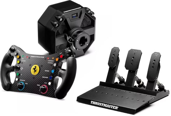 Thrustmaster T598 Servo Basis + Raceline Pedals III + Ferrari 488 Add-On - Sim Racing Bundle - PC - PS5 van Merkloos