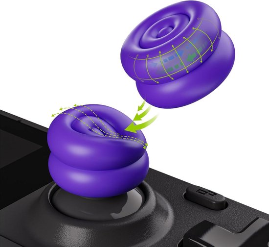 Thumb Stick Grips - Joystick Covers - Verbeteren Gaming Controle - Innovatieve Luchtkussen Technologie - 4 stuks - Paars van Merkloos