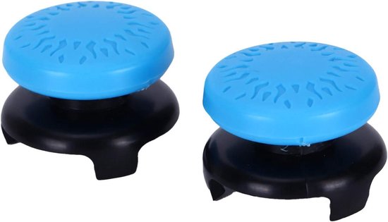 Thumbstick Covers - Joystick Caps - Gaming Comfort - Textured Grip - 1x1x1 cm - Blauw van Merkloos