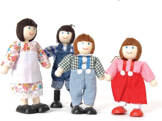 Tidlo Houten Poppetjes Boerenfamilie van Tidlo