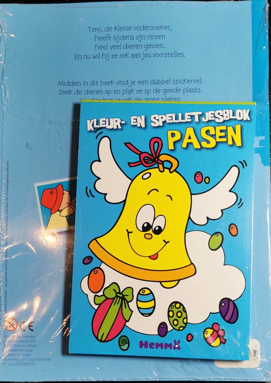 Tomi ondekt de dieren +kleur en spellet jesblok Pasen van TOM