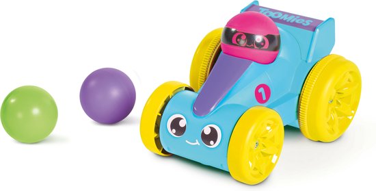 TOMY Pop & Go Racewagen blauw - Peuterspeelgoed - Spelen en Leren van Merkloos