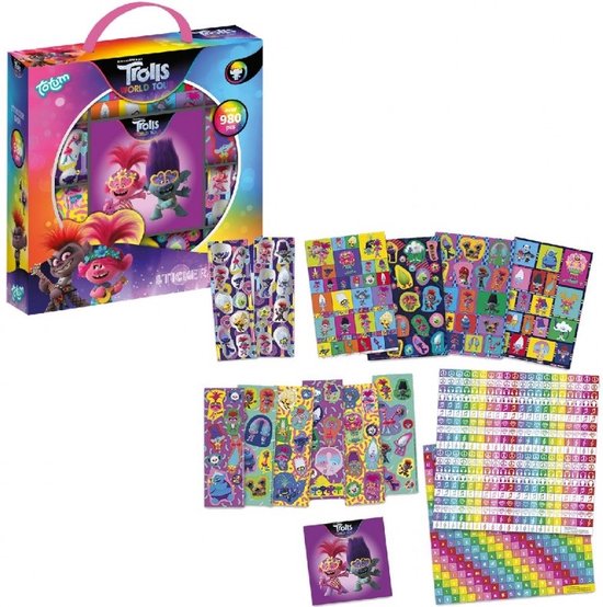 Totum - Trolls World Tour Stickerset - 980 delig van Totum