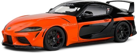 Toyota GR Supra 2024 schaal 1:18 oranje/zwart van Toyota