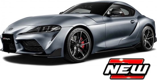 Toyota Supra GR modelauto 1:24 grijs van Merkloos