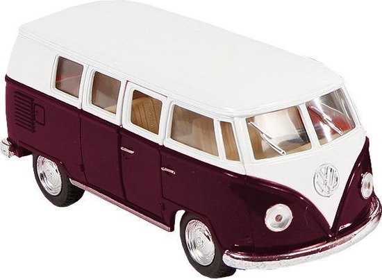 Toys Amsterdam Bus Volkswagen Classic 1962 Die-cast 1:32 Bordeaux van Merkloos