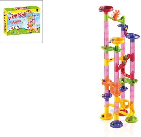 Toys Amsterdam Knikkerbaan Marble Racing Deluxe 80-delig van Toys Amsterdam