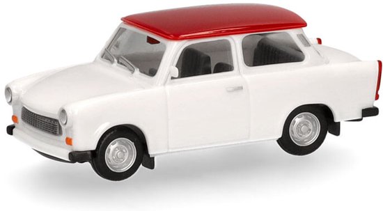 Trabant 601 Limousine, Wit (dak Rood) van Merkloos