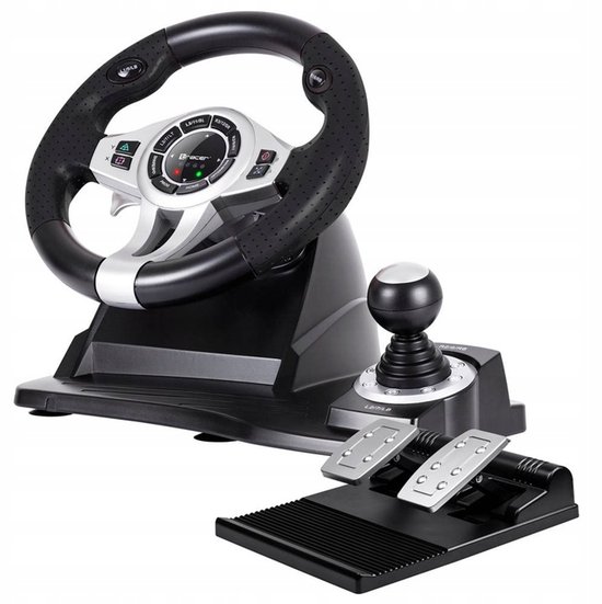 Tracer TRAJOY46524 game controller Zwart Stuurwiel + pedalen geschikt voor PlayStation 4, Playstation 3