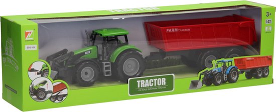 Tractor met Aanhanger 1:32 van BRUDER