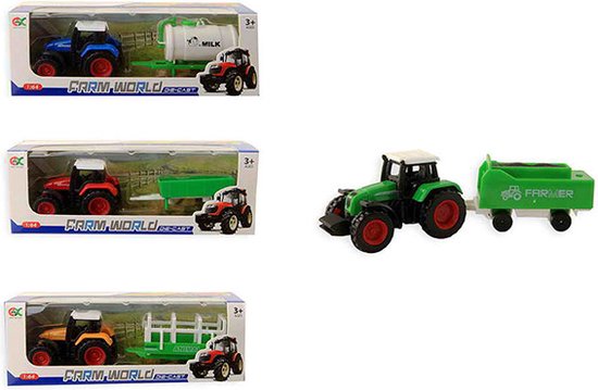 Tractor met aanhanger klein speelgoed tractor voor kinderen. van Merkloos