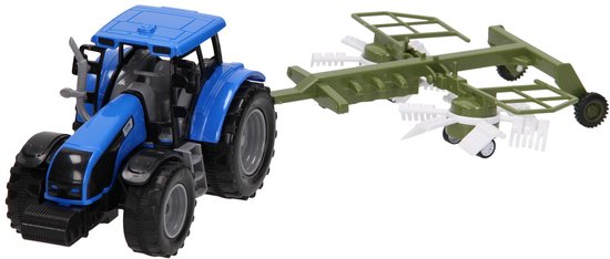 Tractor met Hooischudder 1:32 van Siku