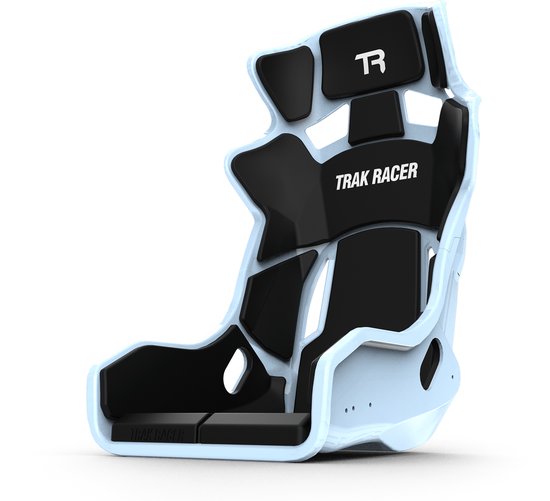 Trak Racer- Parelblauwe GT-stijl TR-serie glasvezelstoel - stoel met beugels van Merkloos