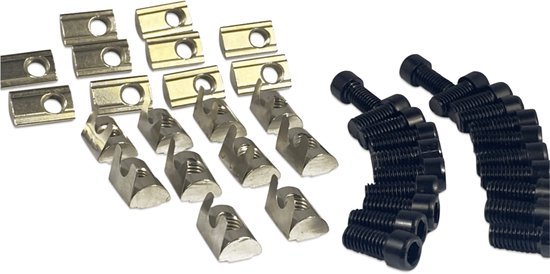 Trak Racer- TR8020 Schroef en moer voor 8 mm T-sleuf - Set van 20 van Merkloos