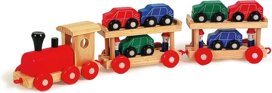Trein die auto's vervoerd - Set van 13 voertuigen - spoorwegen van T