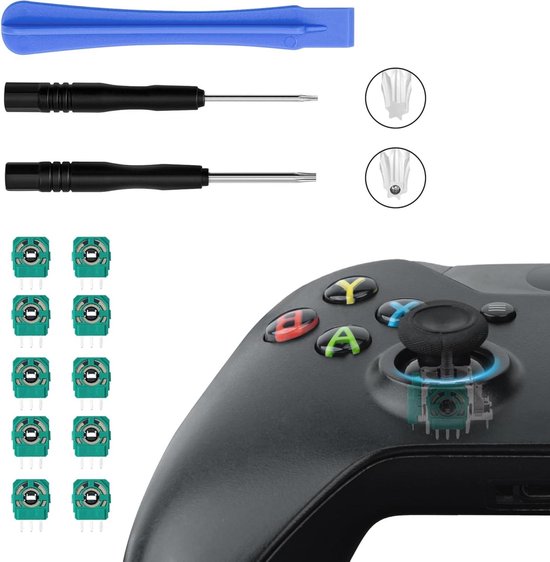 Trimmerpotentiometer Set - Controller Onderdelen - Reparatie Gameconsole - Compleet met Gereedschap - 10 Stuks - Blauw