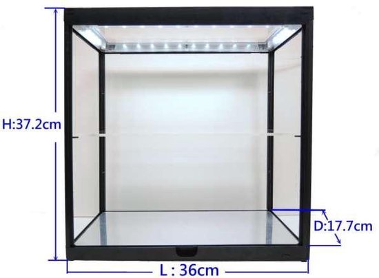 Triple 9 dubbele Led Showcase Zwart 1:18 van Merkloos