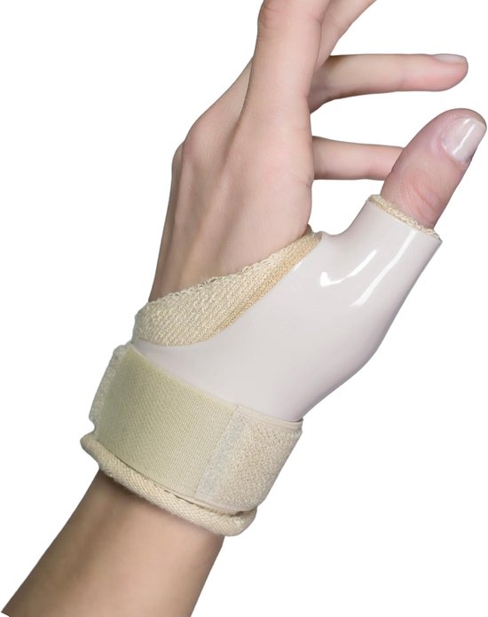 TUMBIX, duimbrace, orthesen voor de duim, gemaakt in Italië, harde bandage voor artrose, snapvinger, rizoartrose, peesontsteking, letsel en breuken (S, rechts)