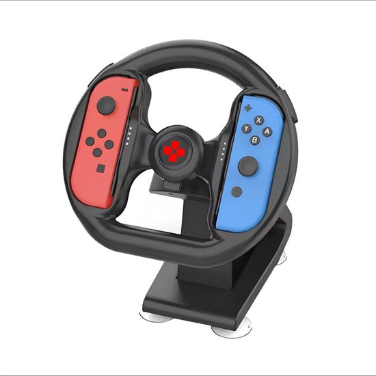 Turqero© Stuurwiel voor Nintendo Switch Joy-Con - Race Stuur - Racing wheel - Accessoires - geschikt voor Switch & OLED - Zwart van Turqero©