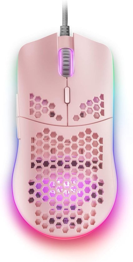 Ultralichte Gaming Muis met RGB Verlichting en 12400 DPI