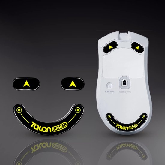 Ultrasterke Glazen Muis Voeten voor Gaming - Vervangende Schaatsen met Super Gladde Glijdende Zool van Merkloos