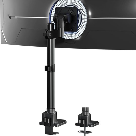 Ultrawide Monitorarm voor 24-57 inch - Verstelbare Bureauhouder tot 27 kg, Zwart, Robuuste Aluminium Constructie, Ergonomisch Ontwerp