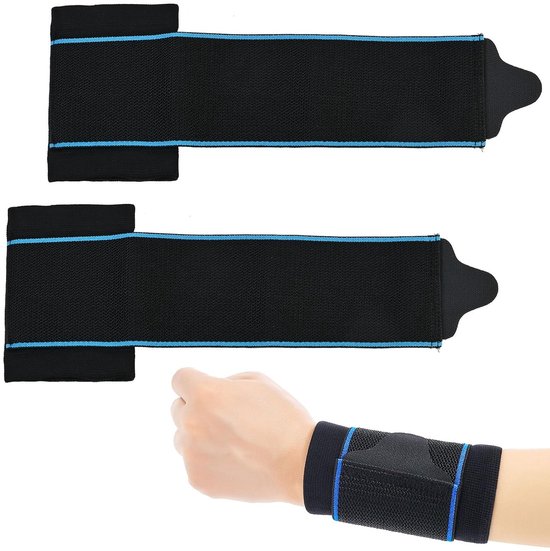 Unisex, polssteun voor links en rechts, verstelbare banden, elastische polsbandage, vermindert het risico op blessures