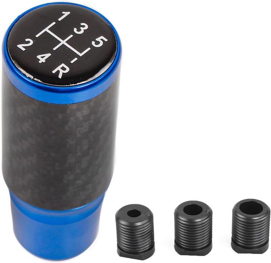 Universele 5-versnellingen Aluminium Versnellingspookknop met 3 Adapters van Merkloos