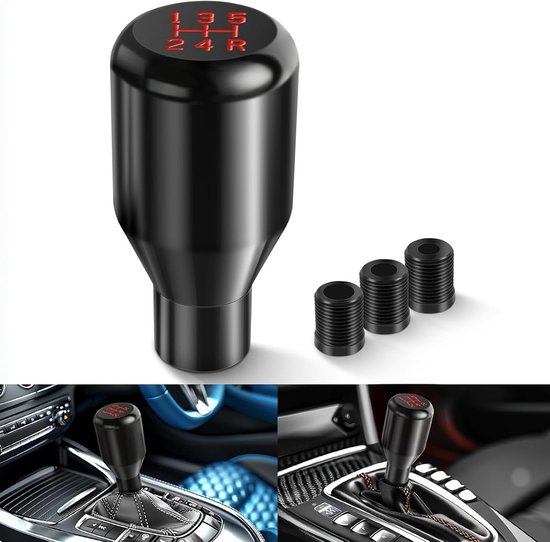 Universele 5 Versnellingen Auto Versnellingsknop Met 3 Adapters van universele