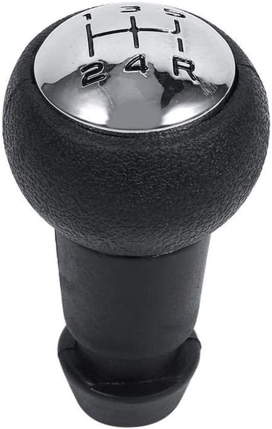 Universele 5-Versnellingen Pookknop Zwart en Zilver voor Diverse Auto's van Merkloos