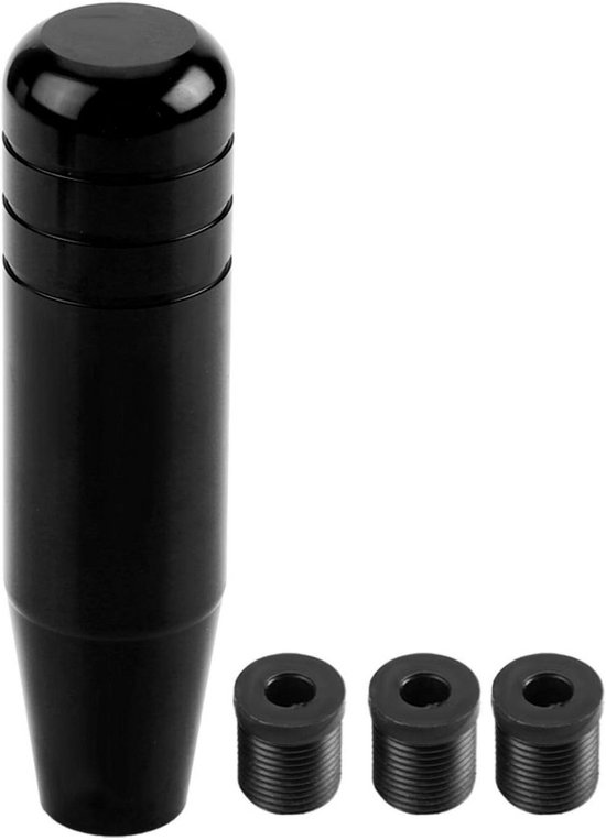Universele Aluminium Versnellingspook Knop Handmatige Schakelknop Lever 13cm Zwart van Merkloos