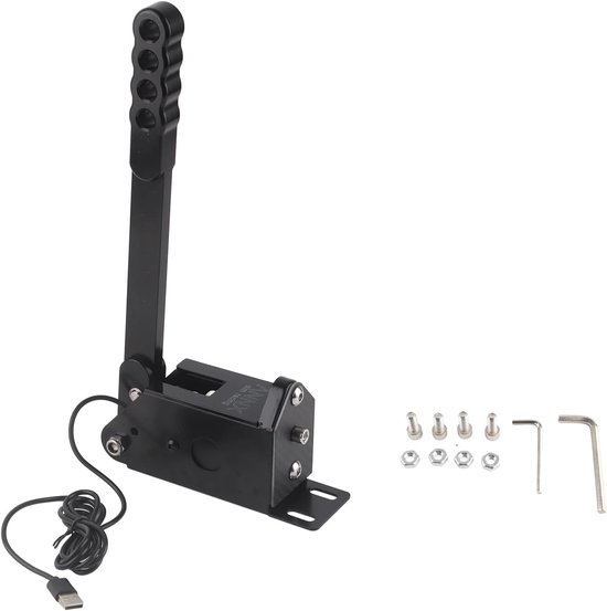 Universele Handrem - Race Simulator - Games Besturen - Aluminiumlegering Constructie - 38x20x11 cm - Zwart van Merkloos