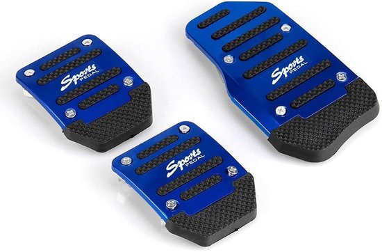 Universele Pedaalhoezen - Auto Pedaalbeschermers - Verbeterde Controle - Antislip Ontwerp - 3 stuks - Blauw