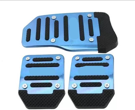 Universele Pedaalhoezen - Auto Pedalen - Verbeter Rijervaring - Antislip Ontwerp - Set van 2/3 - Blauw