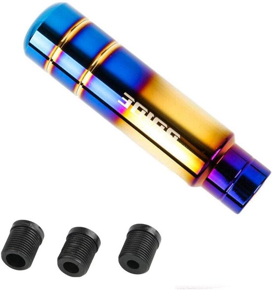 Universele Versnellingsknop - Schakelhendel Hoofd - Auto Interieur Verbeteren - Aluminium Gebrand Blauw - 13 cm Lengte - Blauw