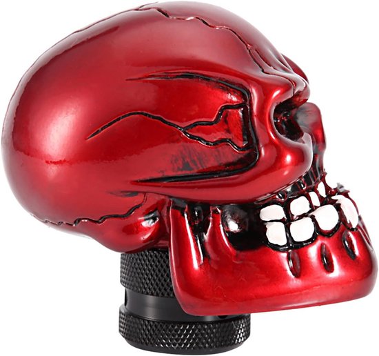 Universele Versnellingspook Skelet Doodshoofd voor Auto en Truck - Rood van Merkloos