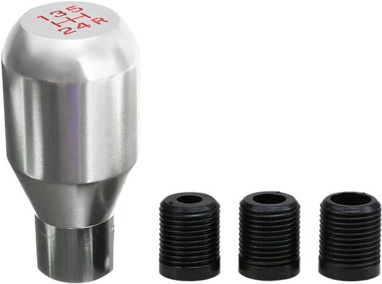 Universele Versnellingspookknop Aluminiumlegering Handgeschakeld 5 Versnellingen Inclusief Adapters