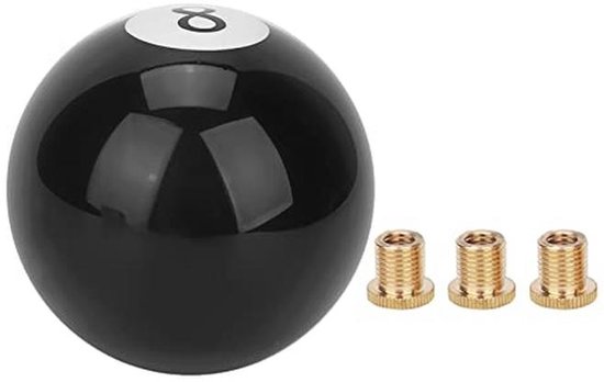 Universele zwarte versnellingspookknop met biljartbal ontwerp voor handgeschakelde auto's van Merkloos