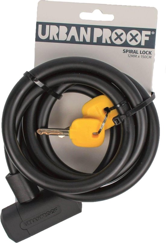 Urban Proof kabelslot 12mm 150cm zwart - UP400600 van Urban Proof