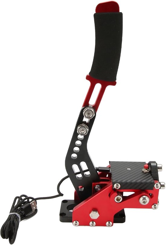 USB Handrem - Race Controller - Simulatieracen - 64-bit Contactloze Sensor - 35x20x9 cm - Blauw Rood van Merkloos