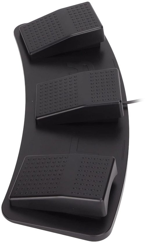 USB Voetpedaal - Drievoudig Pedaal - Efficiënt Werken - Aanpasbare Functies - 3 Pedaals - Zwart