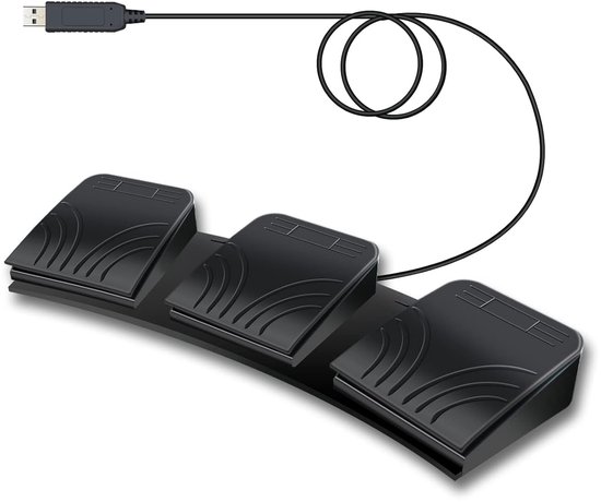 USB Voetpedaal met Drie Trappen voor PC Bediening en Gaming