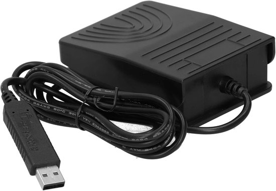 USB Voetpedaal - Programmeerbaar Pedaal - Handsfree Bediening - Aanpasbare Toetsen - 10x7.2x3.2 cm - Zwart